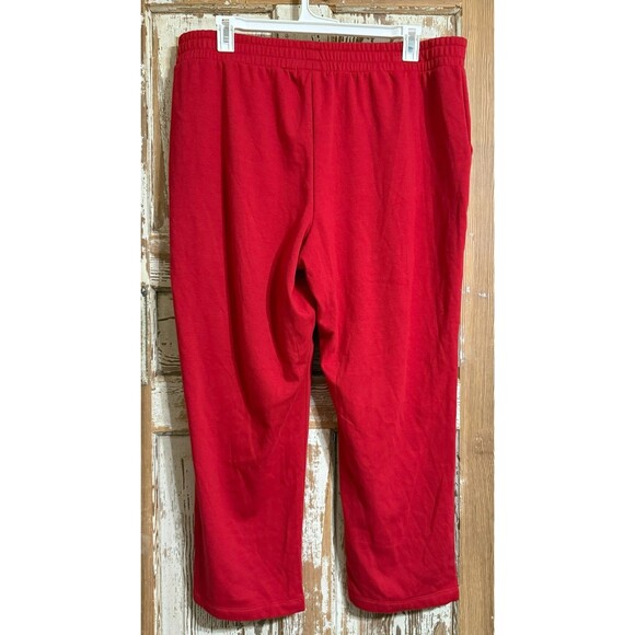 Liz Claiborne Fuzzy Inside Sweatpants - Cabaret Red - Size XXLarge (20) - Picture 2 of 4